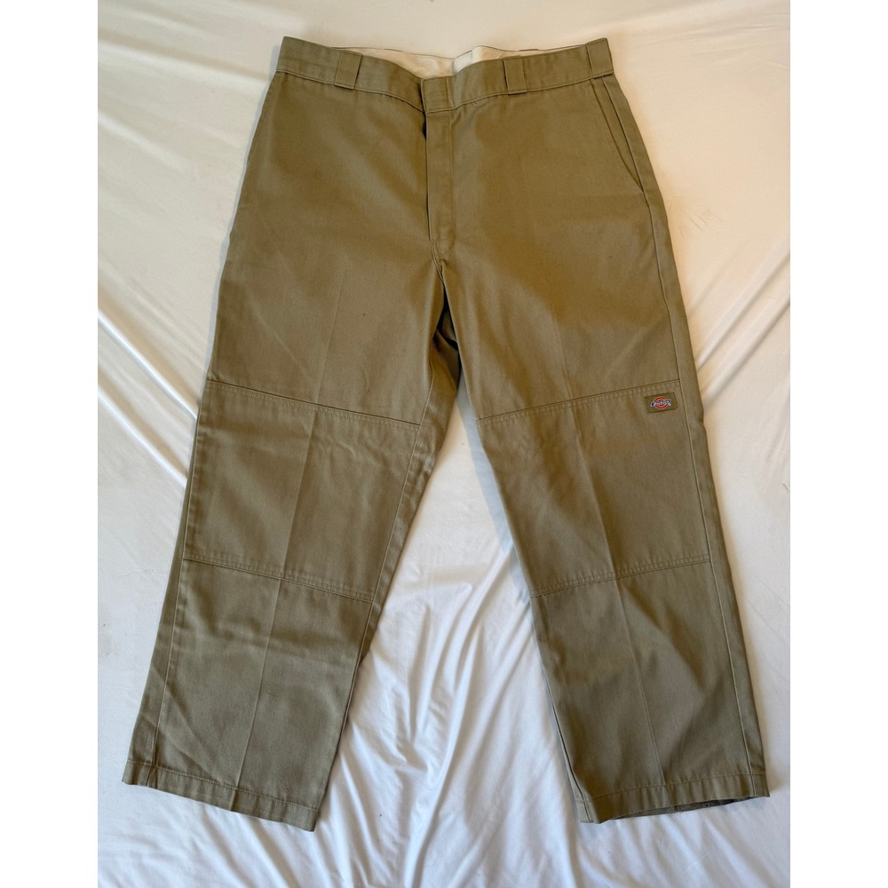 Dickies 85283KH Double Knee Work Pants Khaki Tan 38x30 Loose Fit Mens